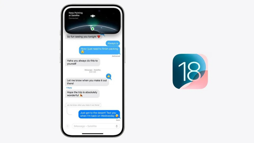 iOS 18 uydu üzerinden mesajlaşma sunuyor - Resim : 1