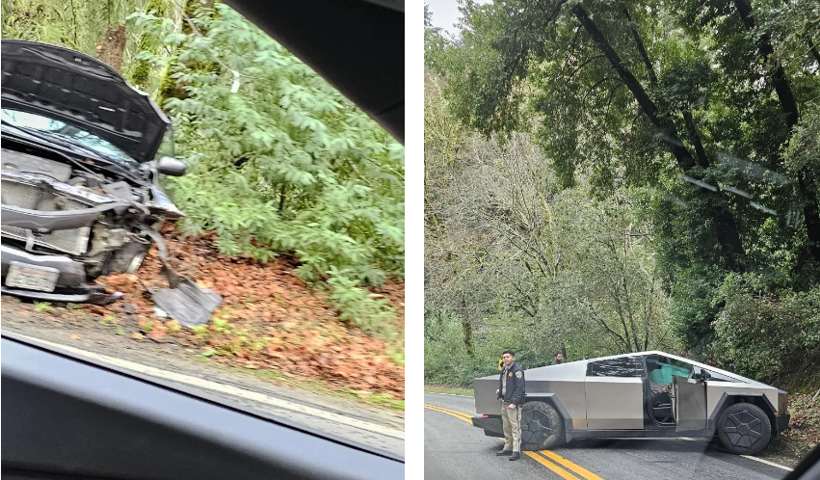 Cybertruck'ın dayanıklılığı ilk kazada test edildi - Resim : 1