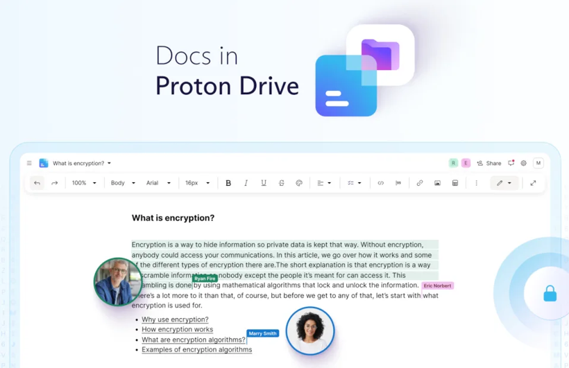 Proton, kendi Google Docs versiyonunu piyasaya sürdü - Resim : 1