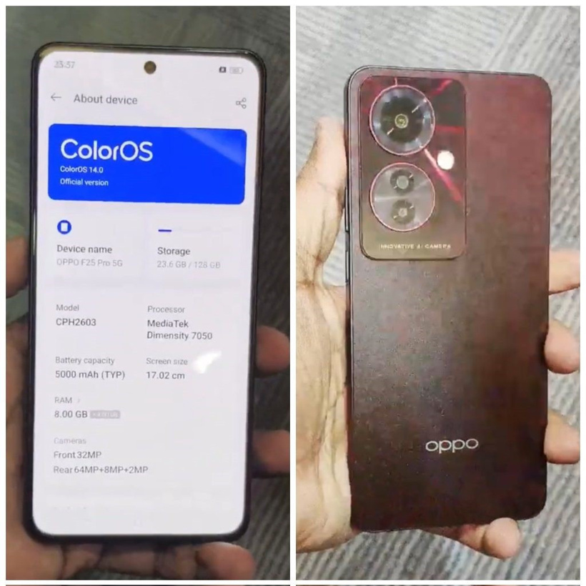 Oppo F25 Pro tasarımıyla dikkat çekiyor! - Resim : 1
